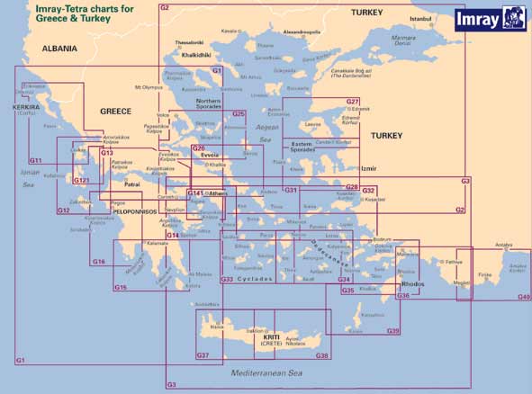 99879 - Tetra Chart Turkey G40, ''South Coast of Turkey'', Imray