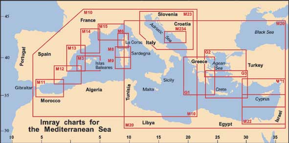 99882 - Eastern Mediterranean Charts M21, ''South Coast of Turkey, Syria, Lebanon & Cyprus'', Imray