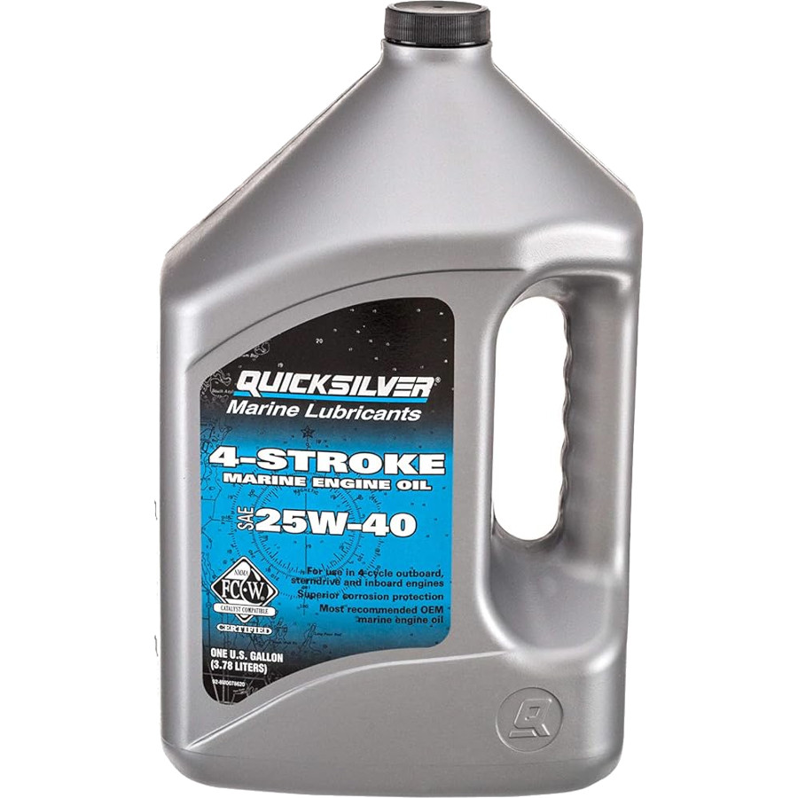Quicksilver 8M0086224 - QUICKSILVER 4-STROKE 25W-40 ENGINE OIL 4 lt 92-8M0086224