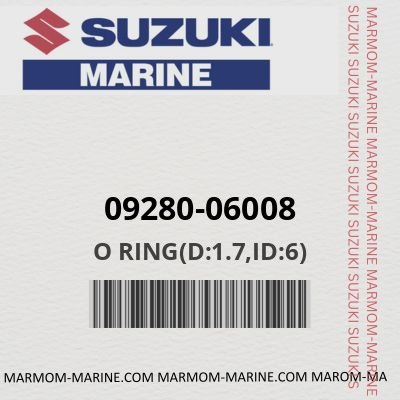 Suzuki 09280-06008 - O RING(D:1.7,ID:6)