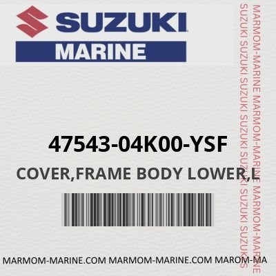47543-04K00-YSF - COVER,FRAME BODY LOWER,L