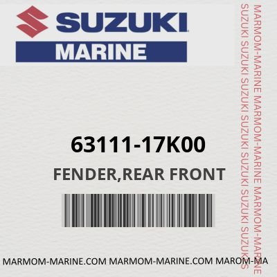 63111-17K00 - FENDER,REAR FRONT