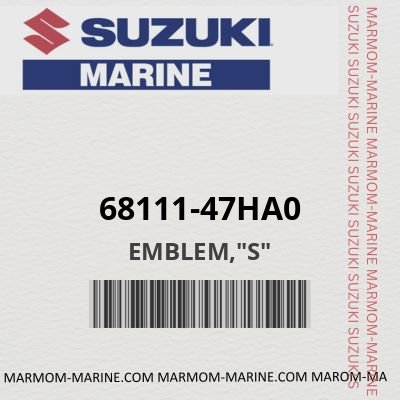 Suzuki 68111-47HA0 - EMBLEM,"S"