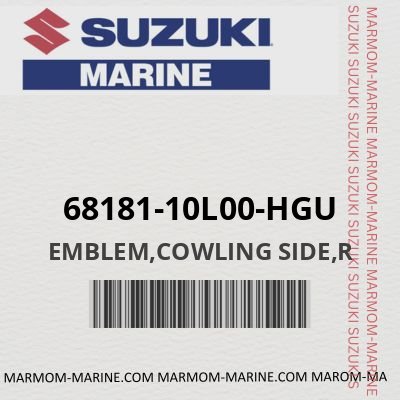 Suzuki 68181-10L00-HGU - EMBLEM,COWLING SIDE,R