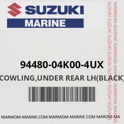 94480-04K00-4UX - COWLING,UNDER REAR LH(BLACK)