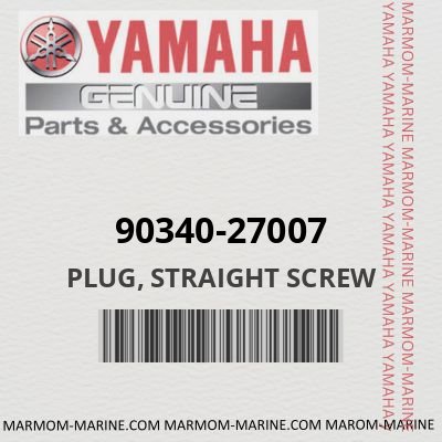 90340-27007 - PLUG, STRAIGHT SCREW