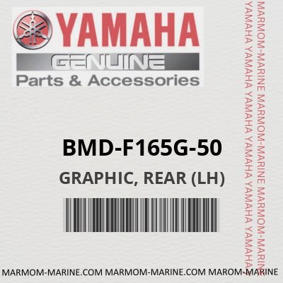 Yamaha BMD-F165G-50 - GRAPHIC, REAR (LH)