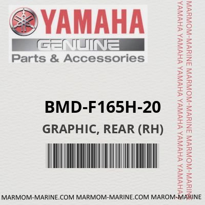 Yamaha BMD-F165H-20 - GRAPHIC, REAR (RH)